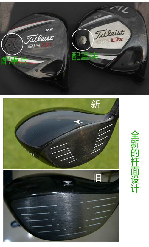 简说Titleist 910系列与913 D2/D3 一号木的区别？