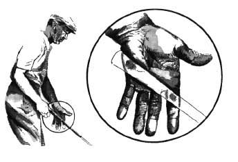 握杆两只手融合为一体 长打五绝招之握杆法