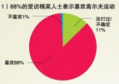 《2011年精英人士高尔夫调查》部分结果